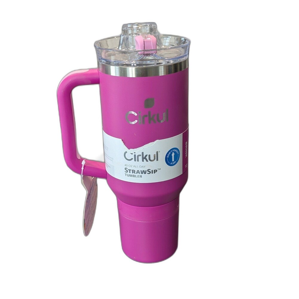 Cirkul 40oz All-Day StrawSip Tumbler in "Brink" Bright Pink